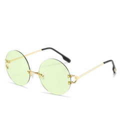 Unisex Rimless Round 'Sabina Sexy' Metal Sunglasses