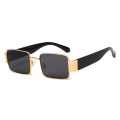 Unisex Small Square 'Jessie' Plastic x Metal Sunglasses