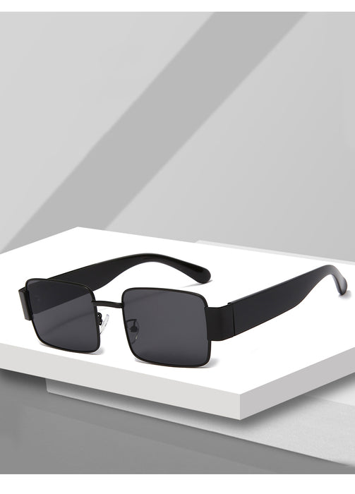 Unisex Small Square 'Jessie' Plastic x Metal Sunglasses