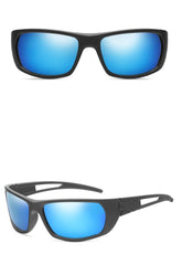 Men's Rectangular Polarized Sport 'Fausto' Plastic Sunglasses