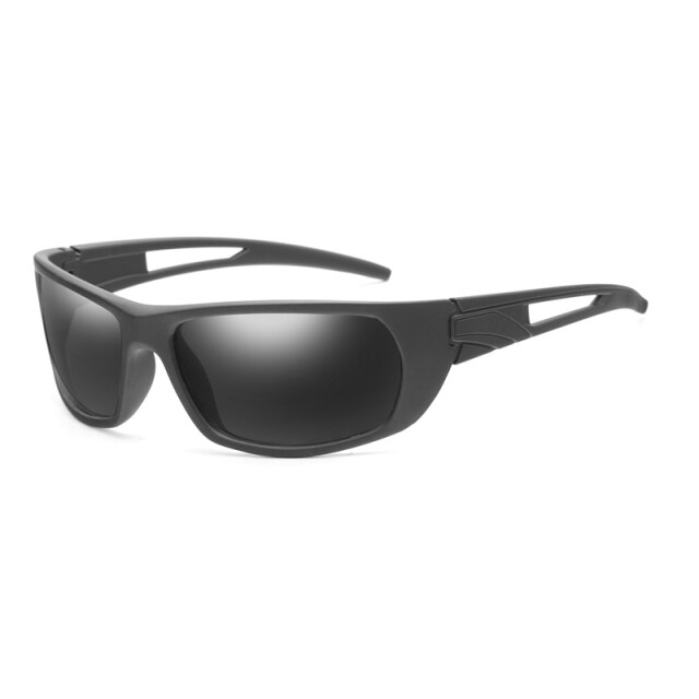 Men's Rectangular Polarized Sport 'Fausto' Plastic Sunglasses