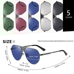 Men's Polarized Aviator Round 'Jules' Metal Sunglasses