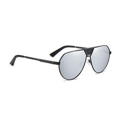 Men's Polarized Aviator Round 'Jules' Metal Sunglasses