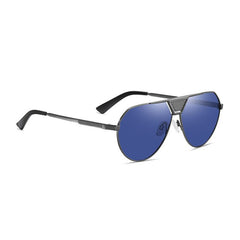 Men's Polarized Aviator Round 'Jules' Metal Sunglasses