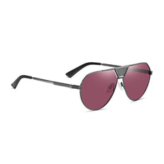 Men's Polarized Aviator Round 'Jules' Metal Sunglasses