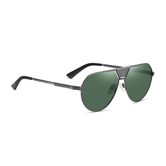 Men's Polarized Aviator Round 'Jules' Metal Sunglasses