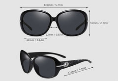 Women's Oversize Butterfly 'Shae' Polarized Plastic Sunglasses