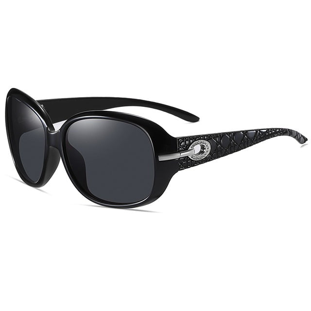 Women's Oversize Butterfly 'Shae' Polarized Plastic Sunglasses