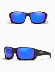 Men's Sports Rectangular  'Jiggy' Plastic Polarized Sunglasses