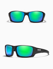 Men's Sports Rectangular  'Jiggy' Plastic Polarized Sunglasses