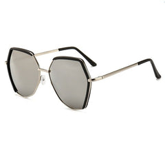 Unisex Hexagonal Semi-rimless 'Valley Sun' Metal Sunglasses