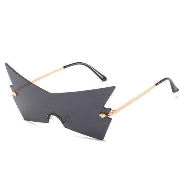 Women's Oversized Cat's Eye 'Ninja Kiki' Metal Sunglasses