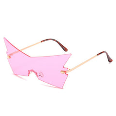 Women's Oversized Cat's Eye 'Ninja Kiki' Metal Sunglasses