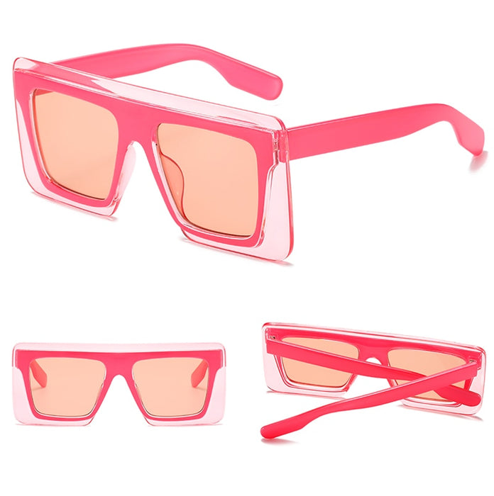 Women's Square 'High Five' Plastic Sunglasses
