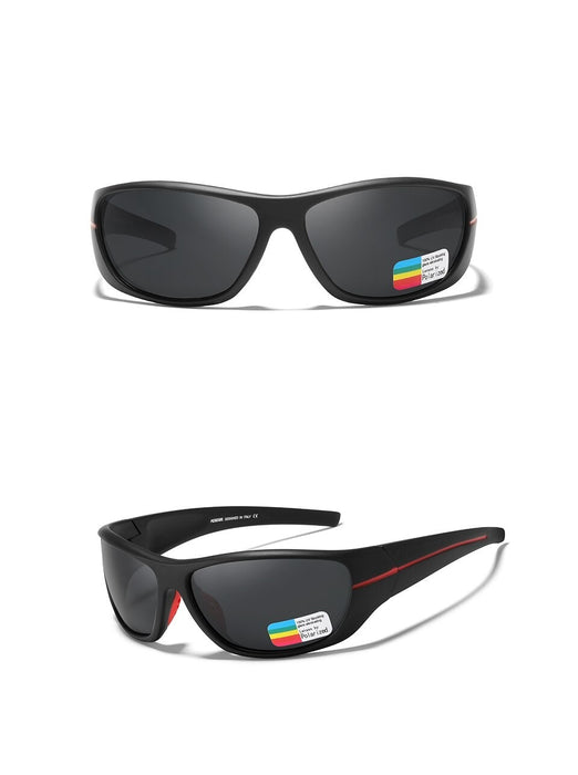 Men's Polarized Rectangular Sports 'Ultra Mega Volt' Plastic Sunglasses
