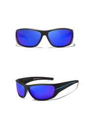 Men's Polarized Rectangular Sports 'Ultra Mega Volt' Plastic Sunglasses