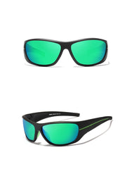 Men's Polarized Rectangular Sports 'Ultra Mega Volt' Plastic Sunglasses