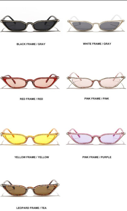 Women's Retro Small Cat Eye 'Darling Baby' Plastic Sunglasses