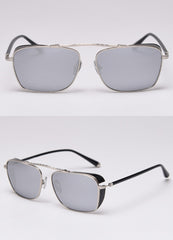 Men's Polarized Side Shields 'Rider' Metal Sunglasses