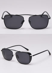 Men's Polarized Side Shields 'Rider' Metal Sunglasses