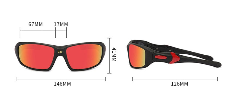 Men's Rectangular Polarized 'Thor' Plastic Sports Sunglasses