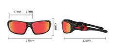 Men's Rectangular Polarized 'Thor' Plastic Sports Sunglasses