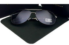 Men's Aviator Polarized 'Stefano' Metal Sunglasses