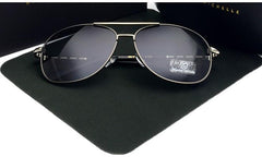 Men's Aviator Polarized 'Stefano' Metal Sunglasses