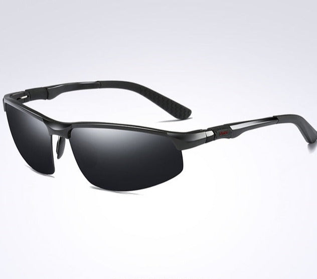 Men's Sport Rimless Rectangle 'Chicane' Metal Sunglasses