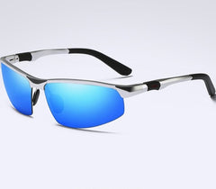 Men's Sport Rimless Rectangle 'Chicane' Metal Sunglasses