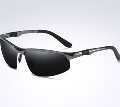 Men's Sport Rimless Rectangle 'Chicane' Metal Sunglasses