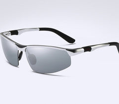 Men's Sport Rimless Rectangle 'Chicane' Metal Sunglasses