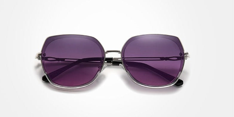 Women's Oversize Butterfly 'Shibuya' Metal Sunglasses