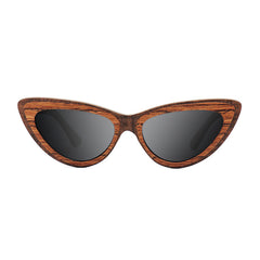 Women's Vintage Cat Eye Polarized 'Jamina' Wooden Sunglasses