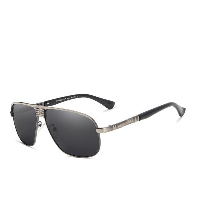 Unisex Polarized Rectangular 'Alyx Slider' Metal Sunglasses