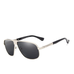 Unisex Polarized Rectangular 'Alyx Slider' Metal Sunglasses