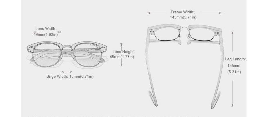 Men's Polarized Oval 'Flynn' Wooden Sunglasses
