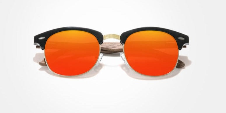 Men's Polarized Oval 'Flynn' Wooden Sunglasses