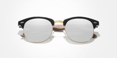 Men's Polarized Oval 'Flynn' Wooden Sunglasses