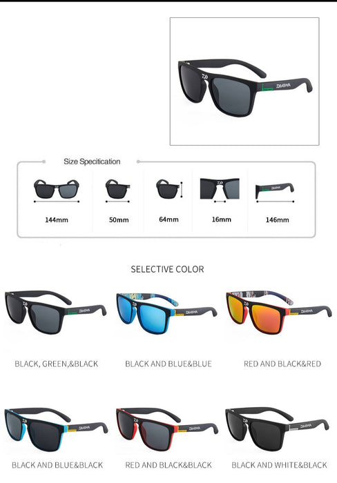 Men's Polarized Square 'Limmy' Plastic Sunglasses