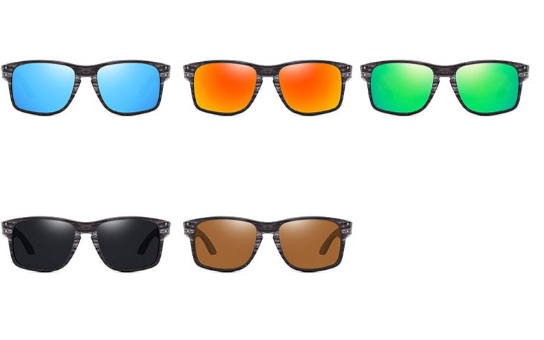 Men's Square 'Real' Wooden Sunglasses