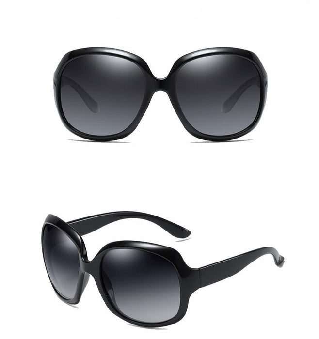 Women's Oversized Polarized Butterfly 'Buffalo Slider' Plastic Sunglasses