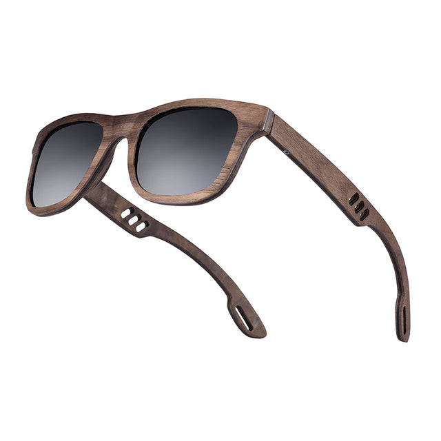 Unisex Square Vintage 'Janette' Wooden Sunglasses