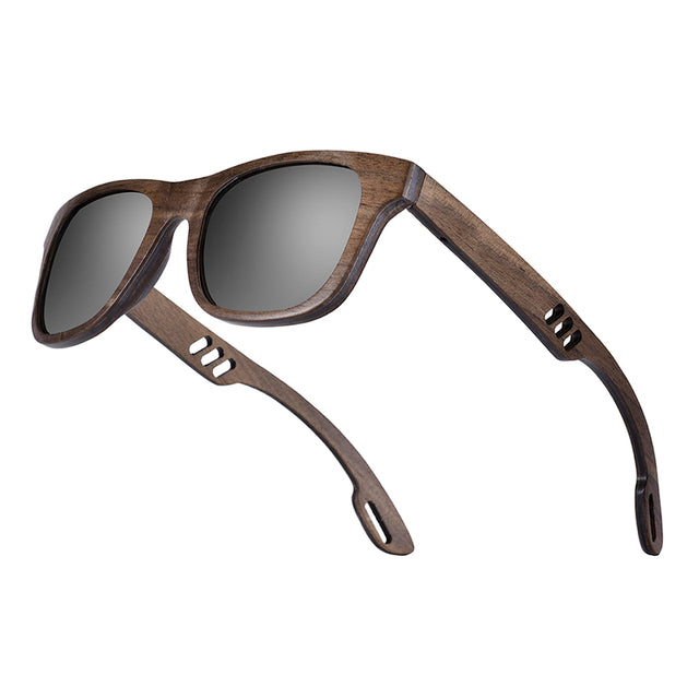 Unisex Square Vintage 'Janette' Wooden Sunglasses