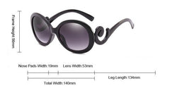 Women's Oversized Oval 'Audrey Hepburn' Plastic Sunglasses