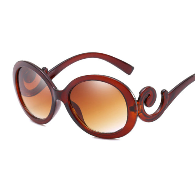 Women's Oversized Oval 'Audrey Hepburn' Plastic Sunglasses