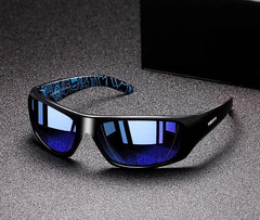 Men's Sport Rectangular 'Bery' Plastic Polarized Sunglasses