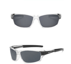 Men's Sporty Rectangular Polarized 'Duvey' Plastic Sunglasses