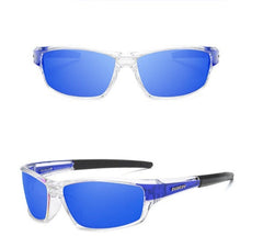 Men's Sporty Rectangular Polarized 'Duvey' Plastic Sunglasses