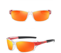 Men's Sporty Rectangular Polarized 'Duvey' Plastic Sunglasses